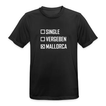 Singel Vergeben Mallorca Spruch - Männer T-Shirt atmungsaktiv - Schwarz - Vorne - AI Model Male 178 light (178cm)