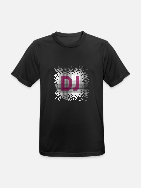 DJ Pixel - Männer T-Shirt atmungsaktiv - Schwarz