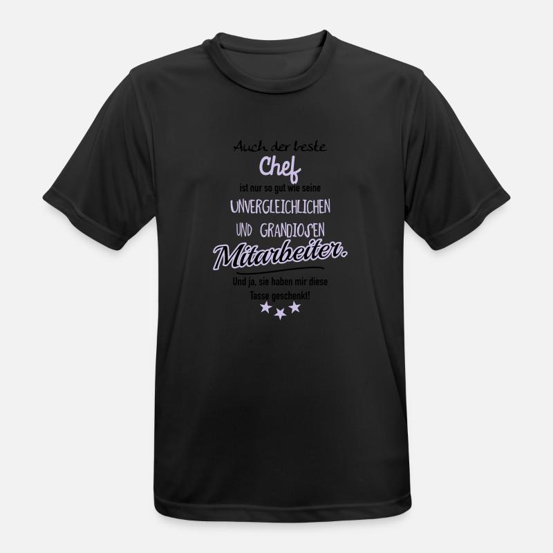 bester Chef grandiose Mitarbeiter - Männer T-Shirt atmungsaktiv - Schwarz