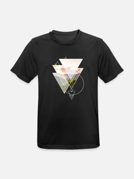 Geoberge - Männer T-Shirt atmungsaktiv - Schwarz