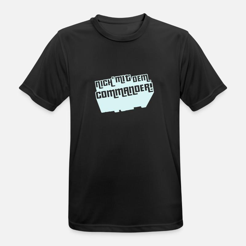 Nich' mit dem Commander! - Männer T-Shirt atmungsaktiv - Schwarz
