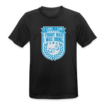Je suis venu voir oublier - T-shirt respirant Homme - noir - Devant - AI Model Male 178 light (178cm)