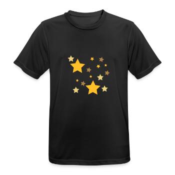 stars - Männer T-Shirt atmungsaktiv - Schwarz - Vorne - AI Model Male 178 light (178cm)