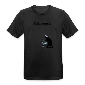 rat de laboratoire - T-shirt respirant Homme - noir - Devant - AI Model Male 178 light (178cm)