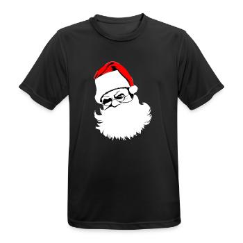 Christmas Hat Santa Claus Christmas Vector - Men's Breathable T-Shirt - black - Front - AI Model Male 178 light (178cm)