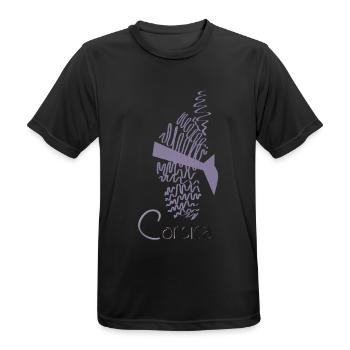 Korsika - T-shirt respirant Homme - noir - Devant - AI Model Male 178 light (178cm)