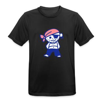 Pirate - Men's Breathable T-Shirt - black - Front - AI Model Male 178 light (178cm)