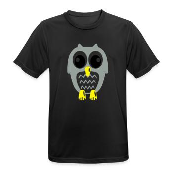 Süße Eule - Männer T-Shirt atmungsaktiv - Schwarz - Vorne - AI Model Male 178 light (178cm)