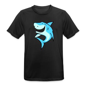 Shark - Men's Breathable T-Shirt - black - Front - AI Model Male 178 light (178cm)