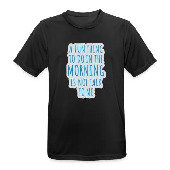 ne me parle pas - T-shirt respirant Homme - noir - Devant - AI Model Male 178 light (178cm)