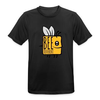 bee different Spruch Zitat - Männer T-Shirt atmungsaktiv - Schwarz - Vorne - AI Model Male 178 light (178cm)