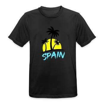 spain - Männer T-Shirt atmungsaktiv - Schwarz - Vorne - AI Model Male 178 light (178cm)
