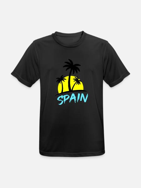 spain - Männer T-Shirt atmungsaktiv - Schwarz