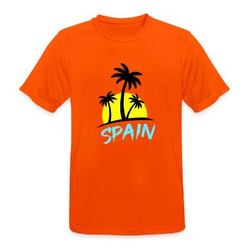 spain - Männer T-Shirt atmungsaktiv - Neonorange - Vorne - AI Model Male 185 dark (185cm)