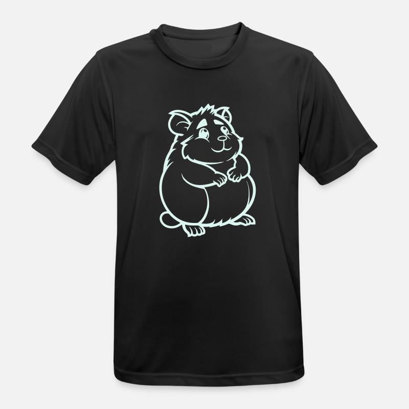 hamster comic tier - Männer T-Shirt atmungsaktiv - Schwarz