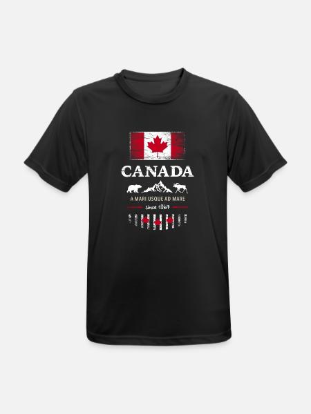 Canada Ottawa Ahornblatt Maple Leaf Kanada Amerika - Männer T-Shirt atmungsaktiv - Schwarz