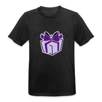 Geschenk 3 - Männer T-Shirt atmungsaktiv - Schwarz - Vorne - AI Model Male 178 light (178cm)