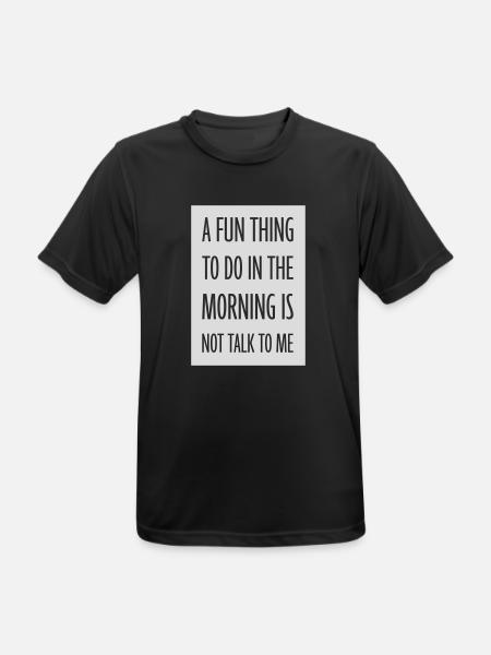 not talk to me - Men's Breathable T-Shirt - black