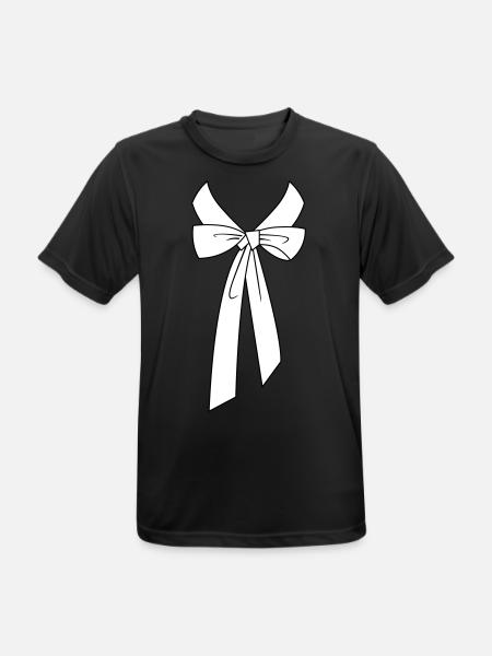 Shirt collar with bow - Men's Breathable T-Shirt - black