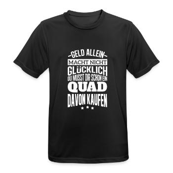 Quad kaufen Shirt - Männer T-Shirt atmungsaktiv - Schwarz - Vorne - AI Model Male 178 light (178cm)