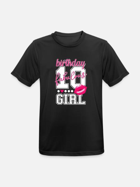 10. Geburtstag zehn Jahre Mädchen pink Prinzessin - Männer T-Shirt atmungsaktiv - Schwarz