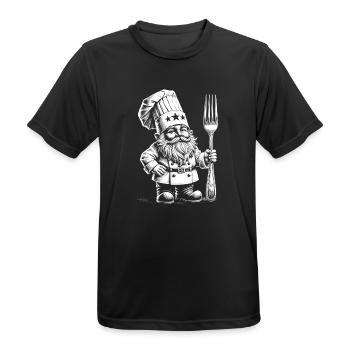 Cuire - T-shirt respirant Homme - noir - Devant - AI Model Male 178 light (178cm)