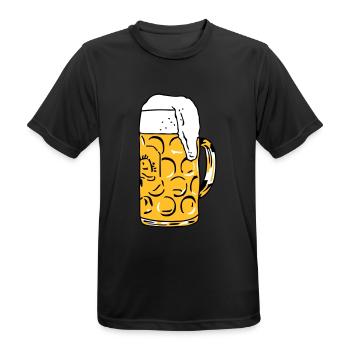 Bier - Männer T-Shirt atmungsaktiv - Schwarz - Vorne - AI Model Male 178 light (178cm)