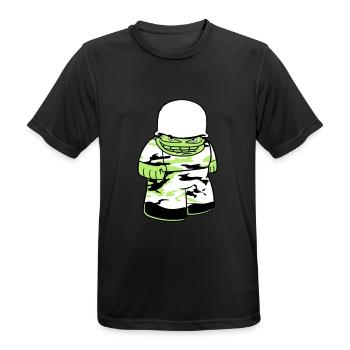 soldat camouflage guerre armée défense armée il - T-shirt respirant Homme - noir - Devant - AI Model Male 178 light (178cm)