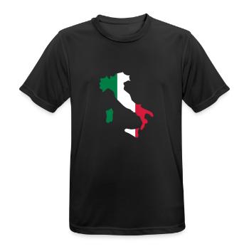 Italy - Men's Breathable T-Shirt - black - Front - AI Model Male 178 light (178cm)