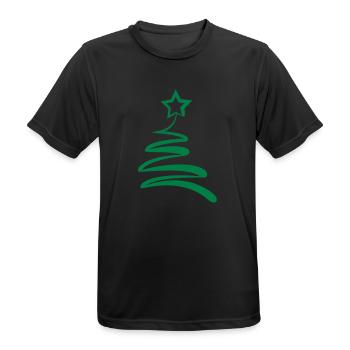 Weihnachtsbaum - Männer T-Shirt atmungsaktiv - Schwarz - Vorne - AI Model Male 178 light (178cm)