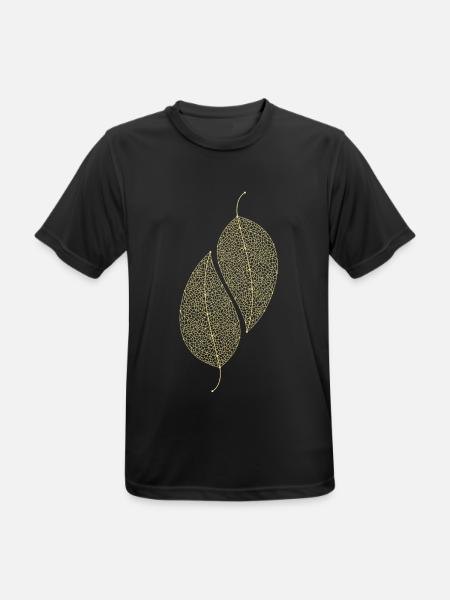 Leaves Decorative - Men's Breathable T-Shirt - black