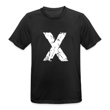 X pochoir - T-shirt respirant Homme - noir - Devant - AI Model Male 178 light (178cm)