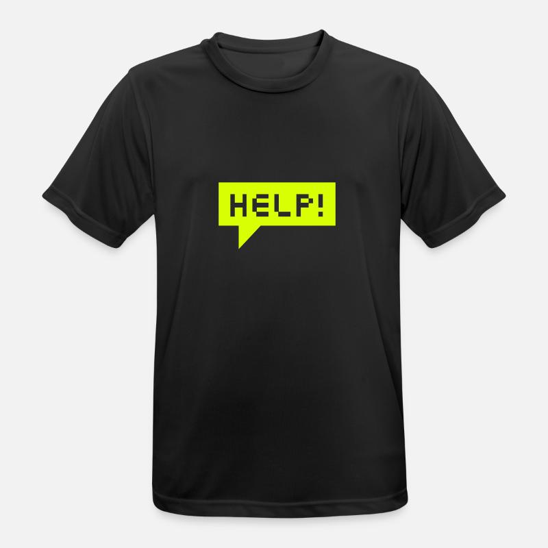 help bubble (b, 1c) - Men's Breathable T-Shirt - black