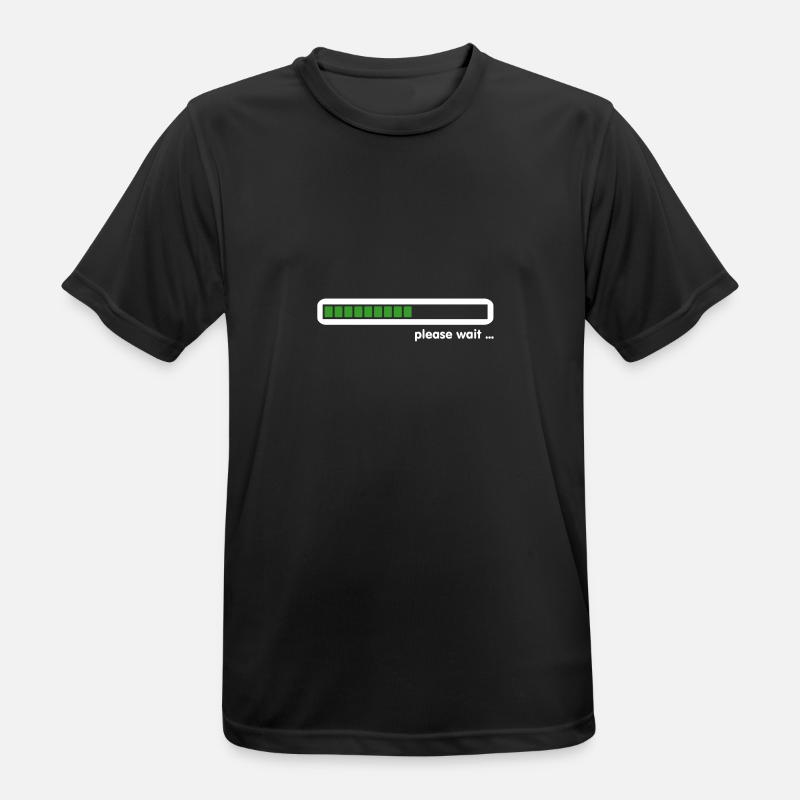 loading ... please wait (2c) - Männer T-Shirt atmungsaktiv - Schwarz