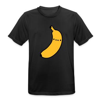 kleine suesse banane mit - Männer T-Shirt atmungsaktiv - Schwarz - Vorne - AI Model Male 178 light (178cm)