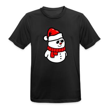 schneemann sonnenbrille - Männer T-Shirt atmungsaktiv - Schwarz - Vorne - AI Model Male 178 light (178cm)