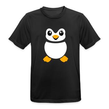 Penguin Costume Animal Carnival Carnival Funny Cute - Men's Breathable T-Shirt - black - Front - AI Model Male 178 light (178cm)