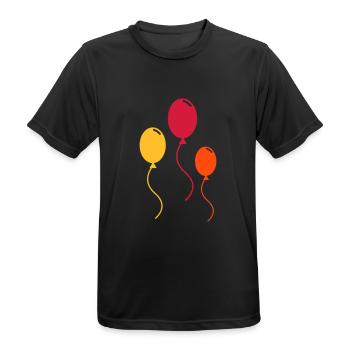 BALLOONS - Men's Breathable T-Shirt - black - Front - AI Model Male 178 light (178cm)