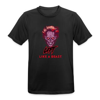 Heben Sie wie ein Biest - Männer T-Shirt atmungsaktiv - Schwarz - Vorne - AI Model Male 178 light (178cm)