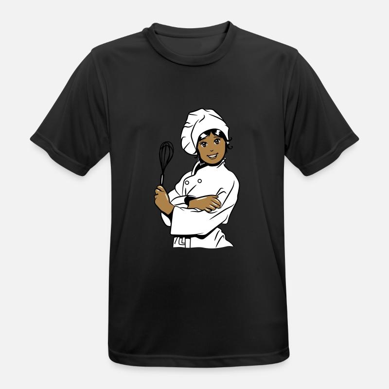 kochen mädchen - Männer T-Shirt atmungsaktiv - Schwarz