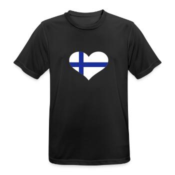 Finnland - Männer T-Shirt atmungsaktiv - Schwarz - Vorne - AI Model Male 178 light (178cm)