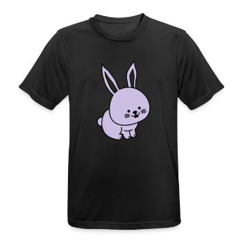 lièvre - T-shirt respirant Homme - noir - Devant - AI Model Male 178 light (178cm)