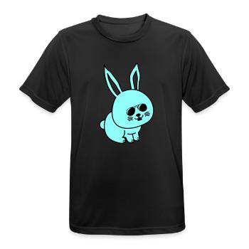 hase comic cool - Männer T-Shirt atmungsaktiv - Schwarz - Vorne - AI Model Male 178 light (178cm)