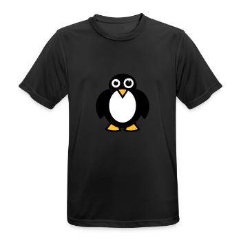 Lustiger Pinguin - Männer T-Shirt atmungsaktiv - Schwarz - Vorne - AI Model Male 178 light (178cm)