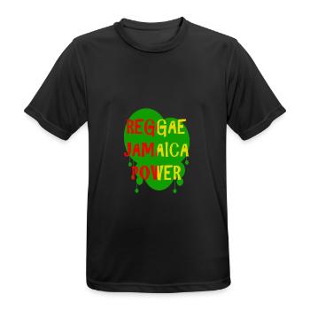 reggae jamaica power - T-shirt respirant Homme - noir - Devant - AI Model Male 178 light (178cm)