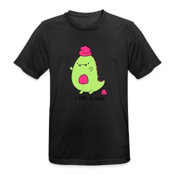 Dinosaurier - Männer T-Shirt atmungsaktiv - Schwarz - Vorne - AI Model Male 178 light (178cm)