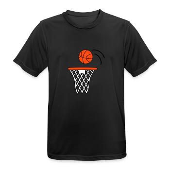 Basketball - Männer T-Shirt atmungsaktiv - Schwarz - Vorne - AI Model Male 178 light (178cm)