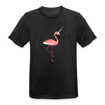 unicorn mystical rainbow horse mythical creature flami - Men's Breathable T-Shirt - black - Front - AI Model Male 178 light (178cm)