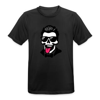 Totenkopf Bräutigam Jga - Männer T-Shirt atmungsaktiv - Schwarz - Vorne - AI Model Male 178 light (178cm)