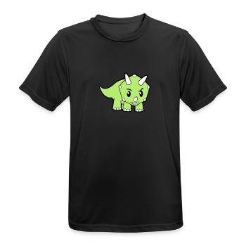 Dino - T-shirt respirant Homme - noir - Devant - AI Model Male 178 light (178cm)